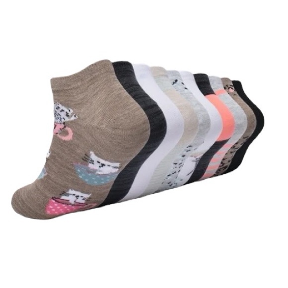 Animal Print Dogs And Cats Low Cut Socks - Picture 2 of 7